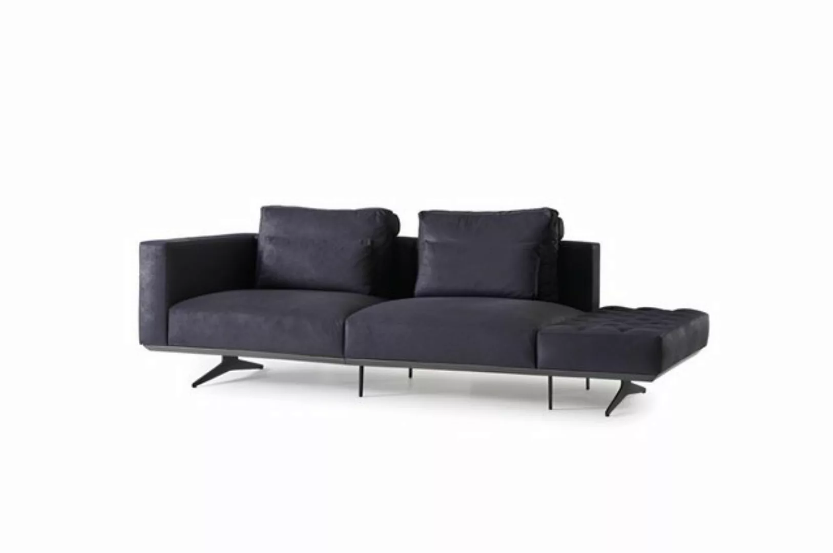 Xlmoebel Sofa Schwarzes Textil-Design-Sofa mit 3 Sitzplätzen, Hergestellt i günstig online kaufen