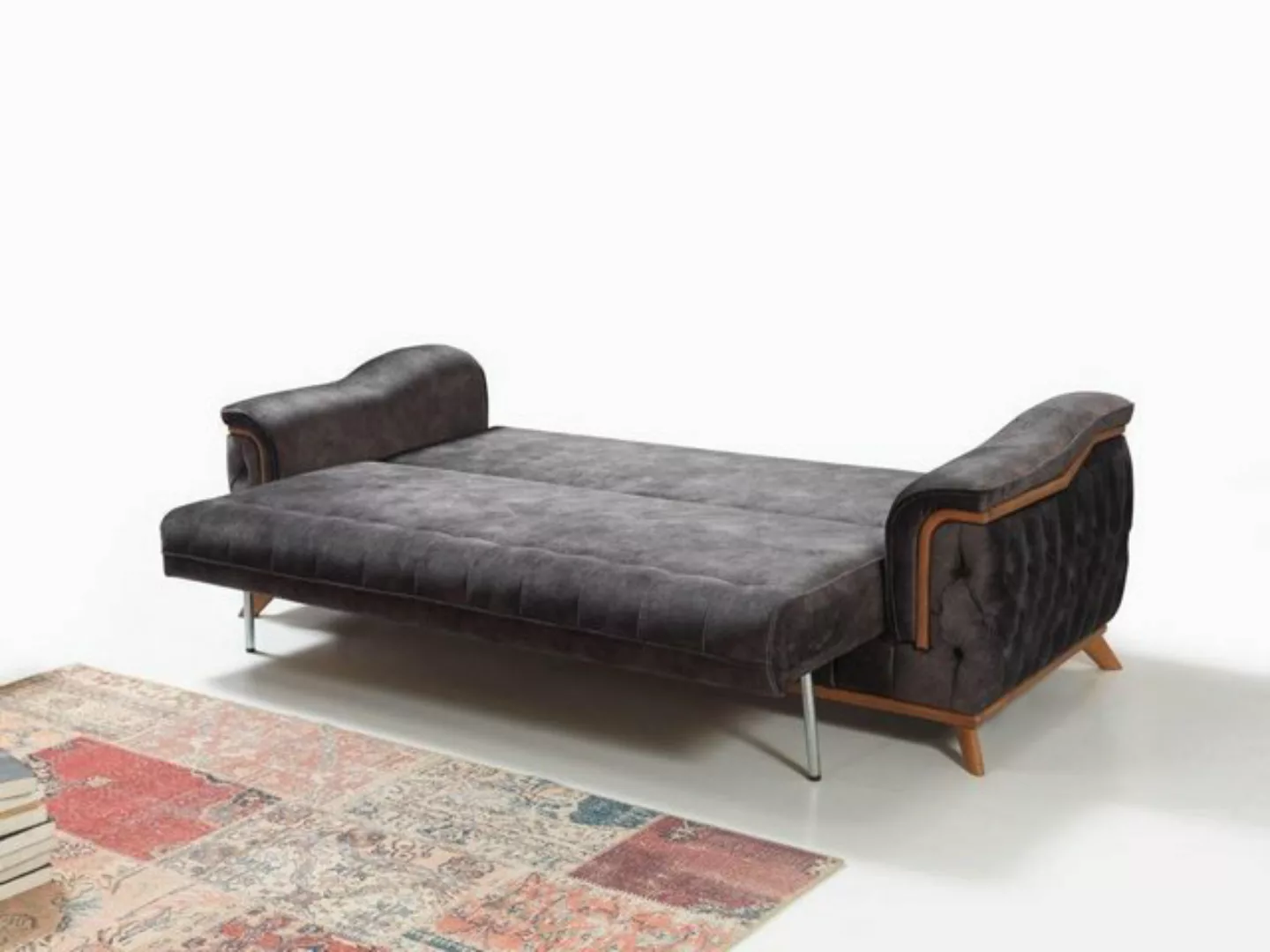 JVmoebel 3-Sitzer Sofa Luxus Textil Chesterfield Couch Polster 3Sitzer Couc günstig online kaufen