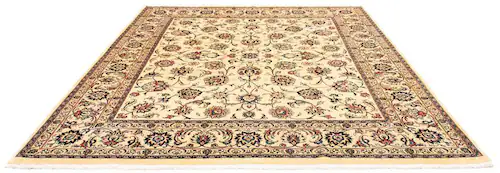 morgenland Wollteppich »Maschad Blumenmuster Beige 302 x 200 cm«, rechtecki günstig online kaufen