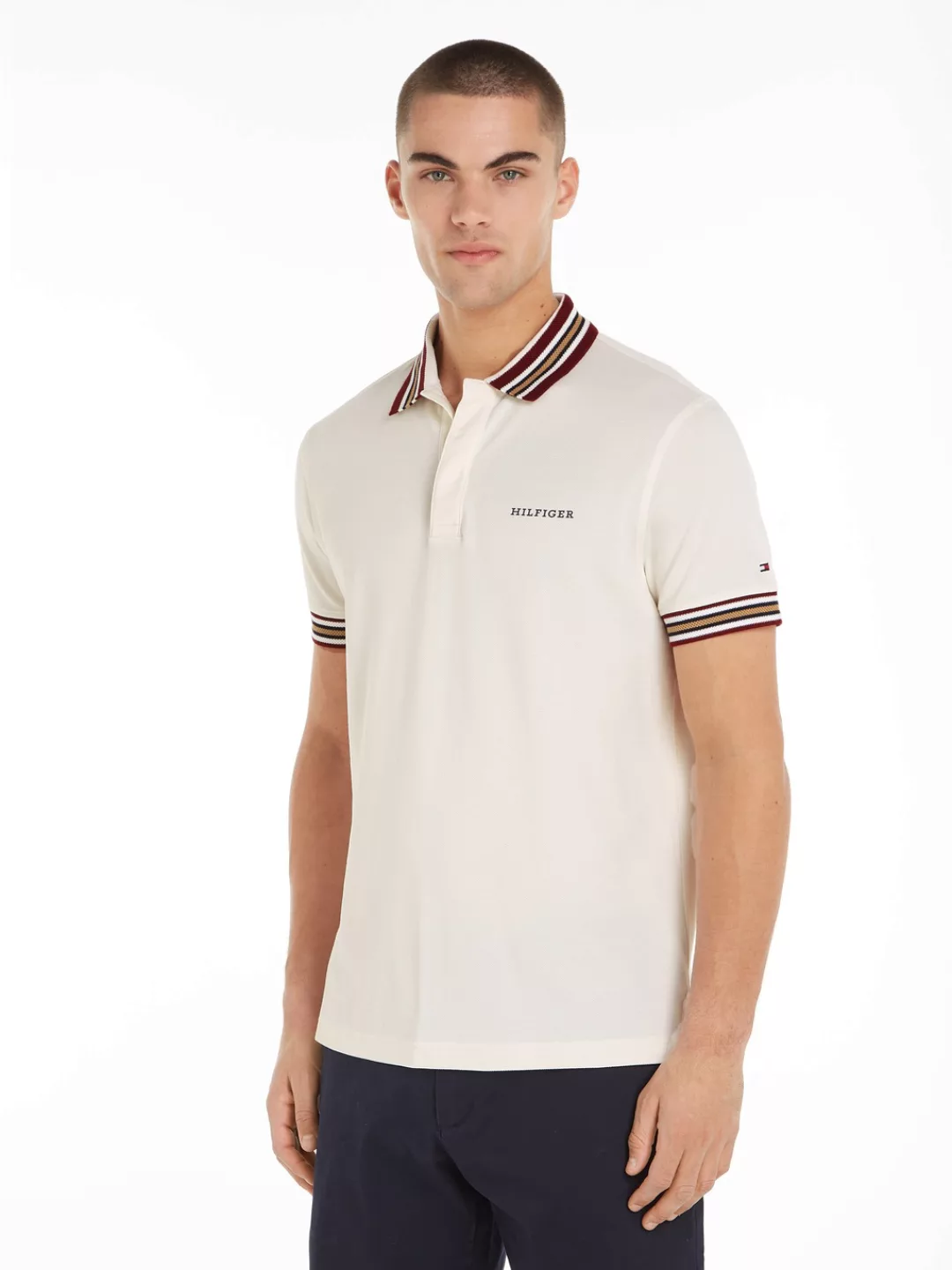 Tommy Hilfiger Poloshirt GIFTING POLO RWB COLLAR REG POLO Streifen an Krage günstig online kaufen