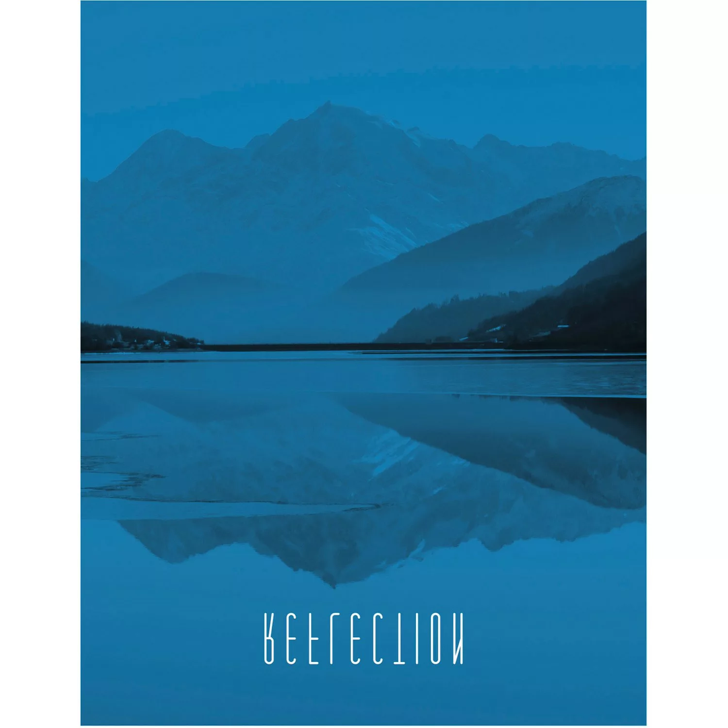 Komar Poster "Word Lake Reflection Blue", Natur, (1 St.), Kinderzimmer, Sch günstig online kaufen