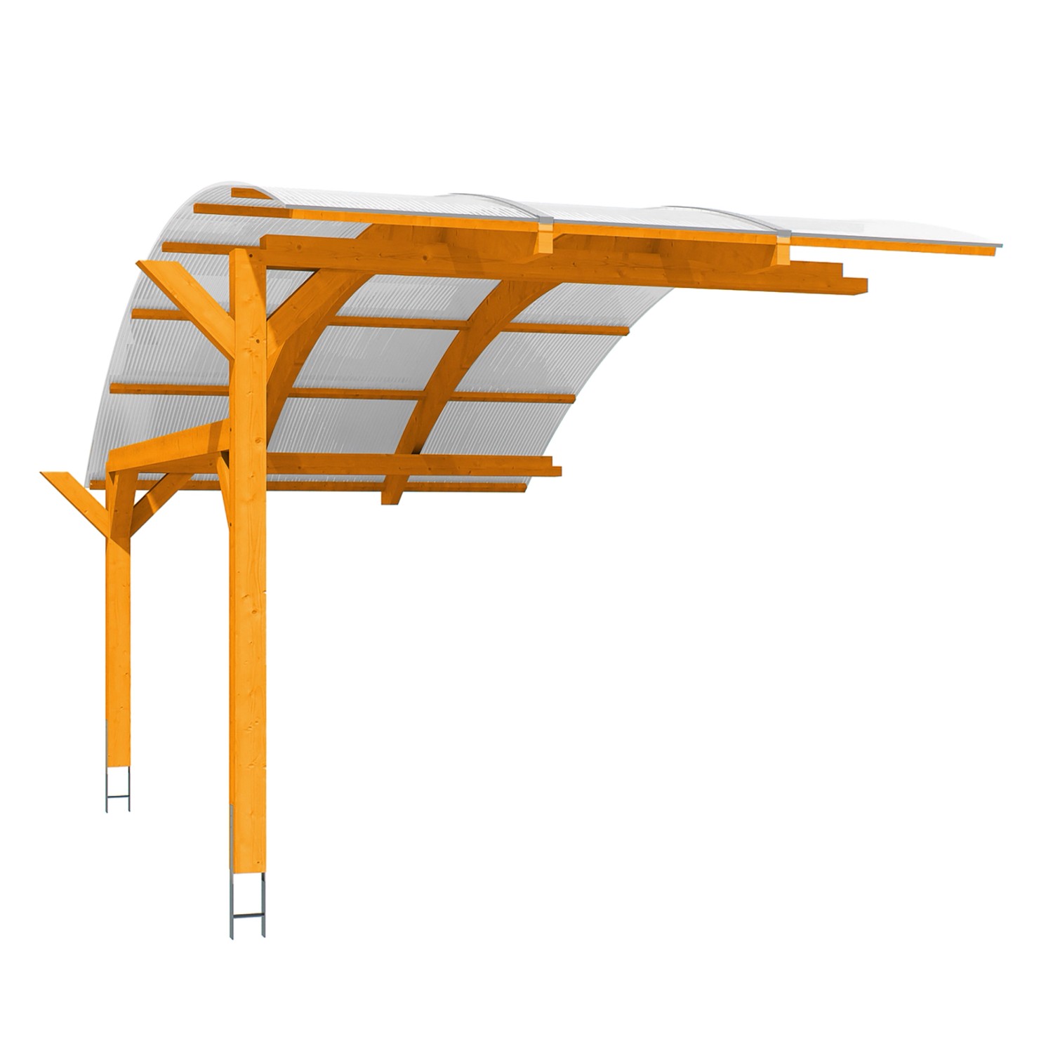 Skan Holz Erweiterung für Carport Schwaben 299 x 630 cm Eiche günstig online kaufen