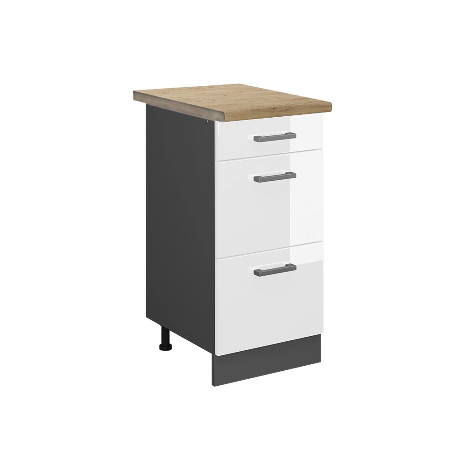 Vicco Unterschrank R-Line, Weiß Hochglanz/Anthrazit, 40 günstig online kaufen