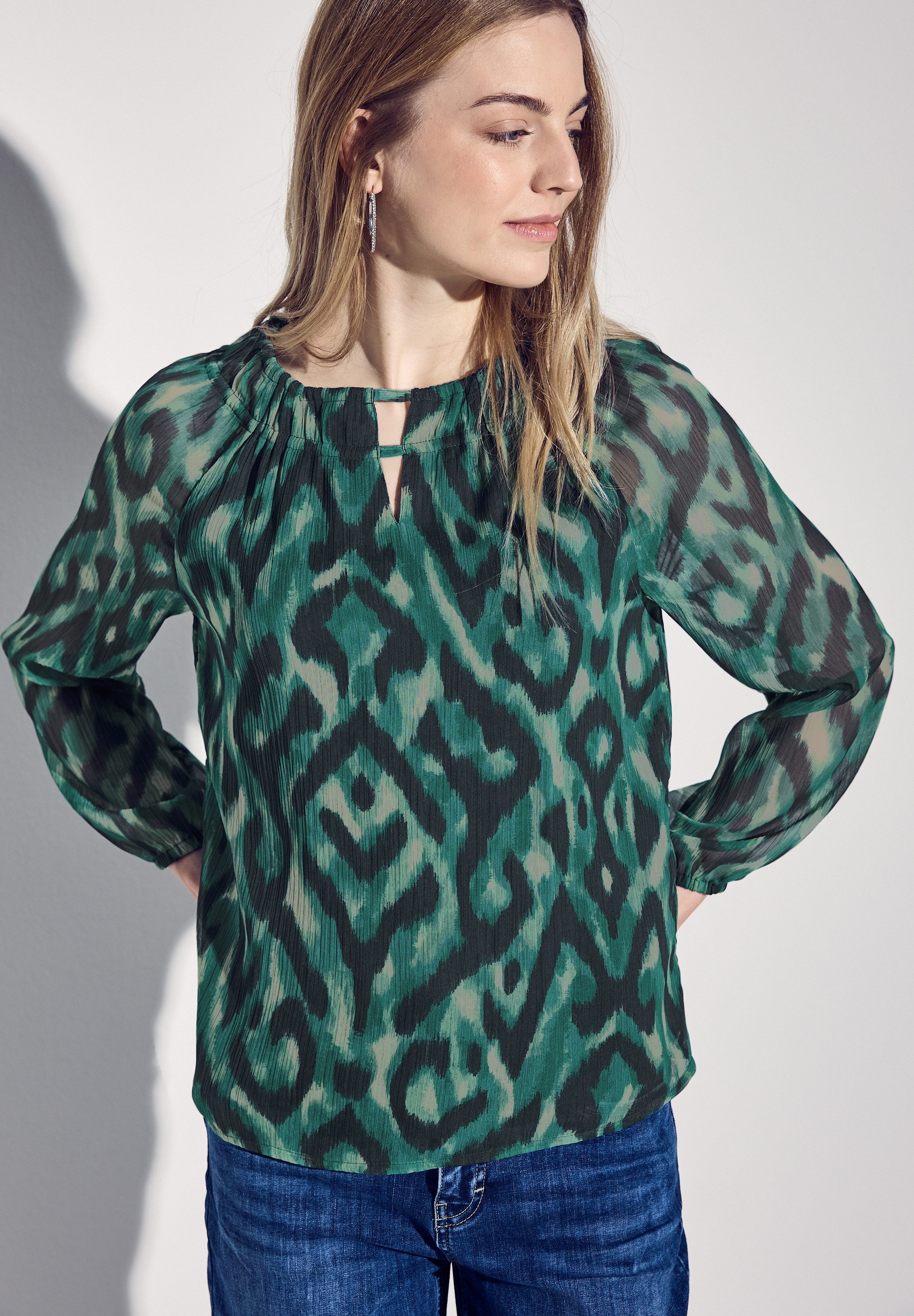 STREET ONE Chiffonbluse mit grafischem Muster günstig online kaufen