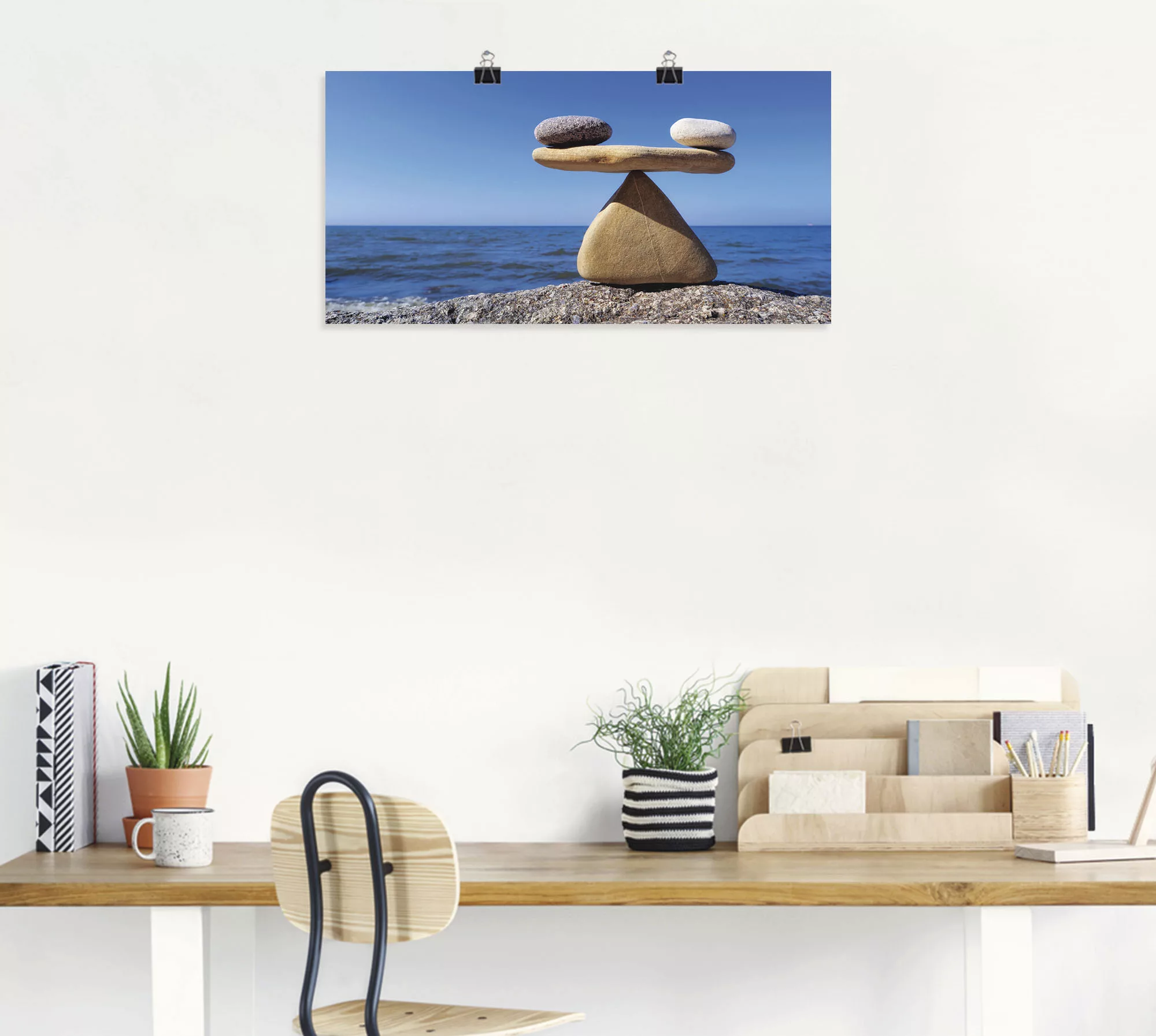Artland Wandbild "Gleichgewicht - Steine Meer", Zen, (1 St.), als Alubild, günstig online kaufen