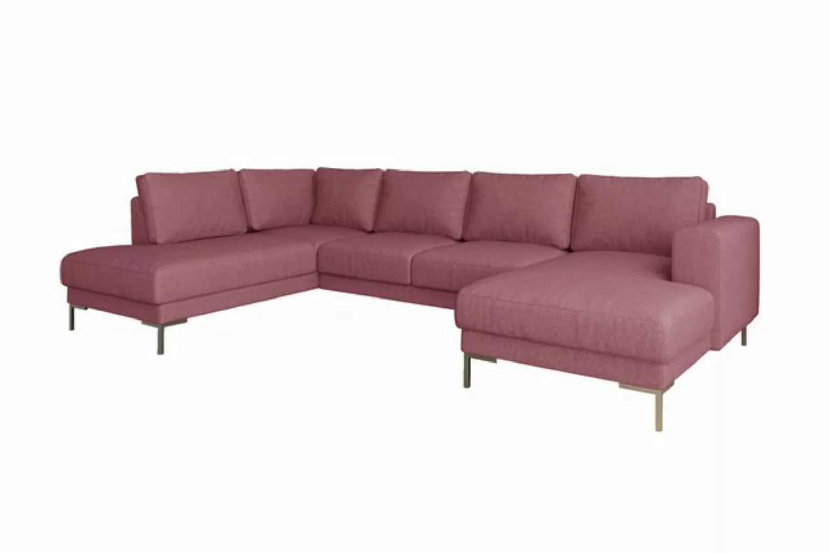 99rooms Wohnlandschaft Santini, Sofa, U-Form, Metall günstig online kaufen