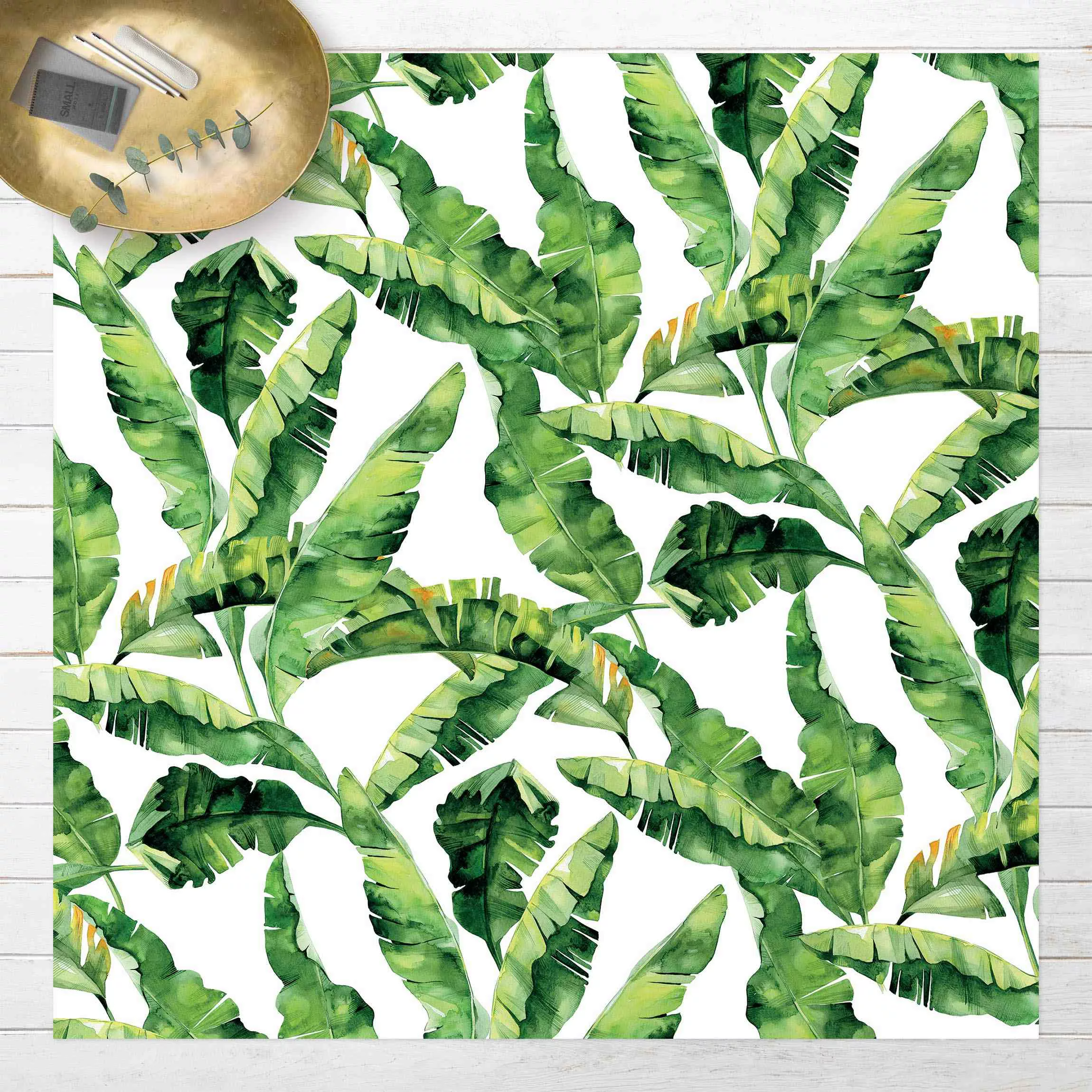 Vinyl-Teppich Bananenblatt Aquarell Muster günstig online kaufen