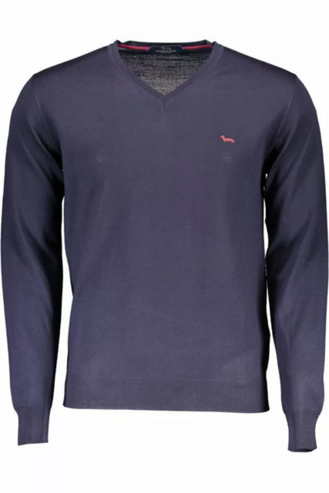 Harmont & Blaine Strickpullover Eleganter blauer Herrenpullover mit V-Aussc günstig online kaufen