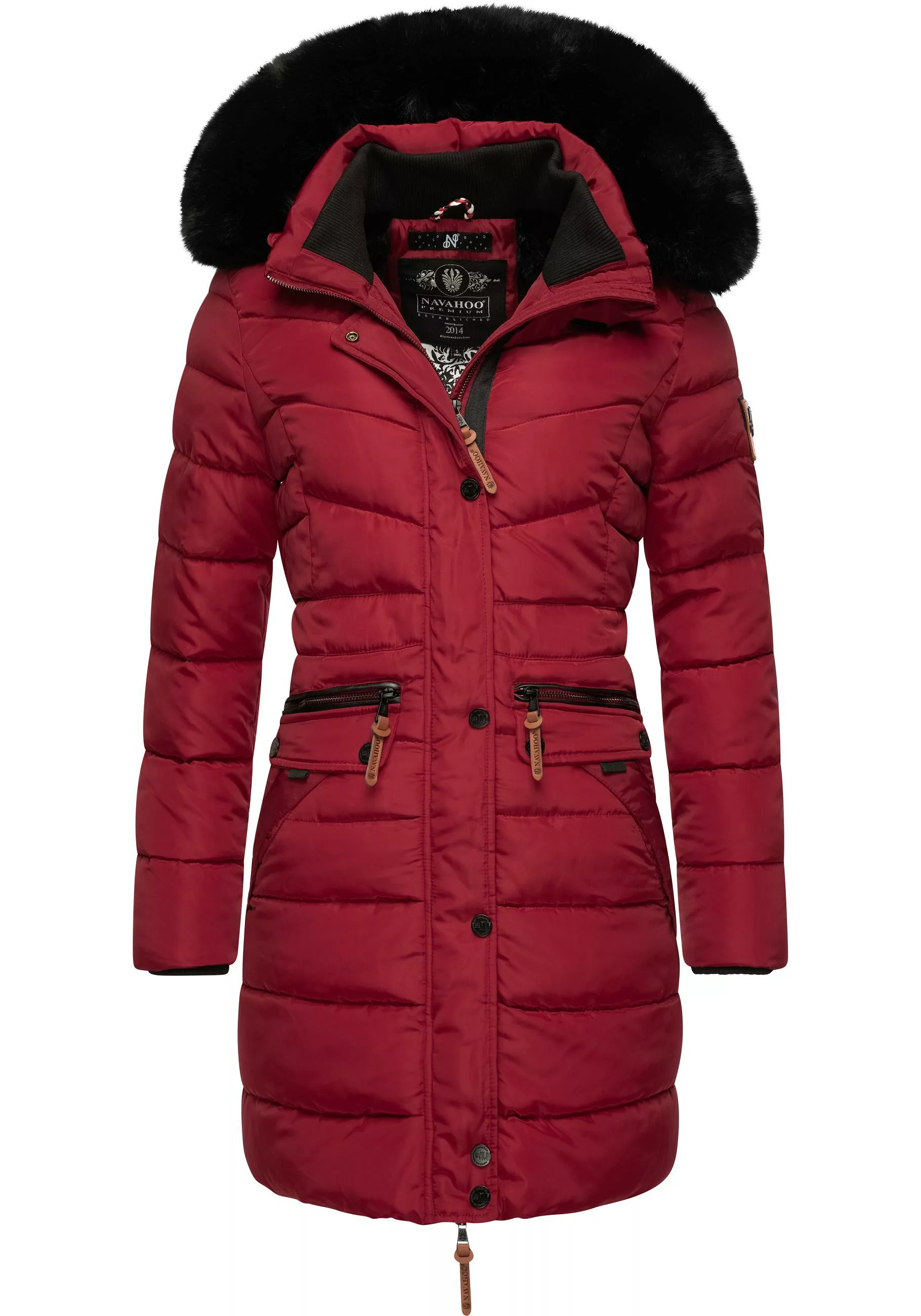 Navahoo Steppmantel "Paula", stylischer Winter Parka m. edlem Fellimitat günstig online kaufen