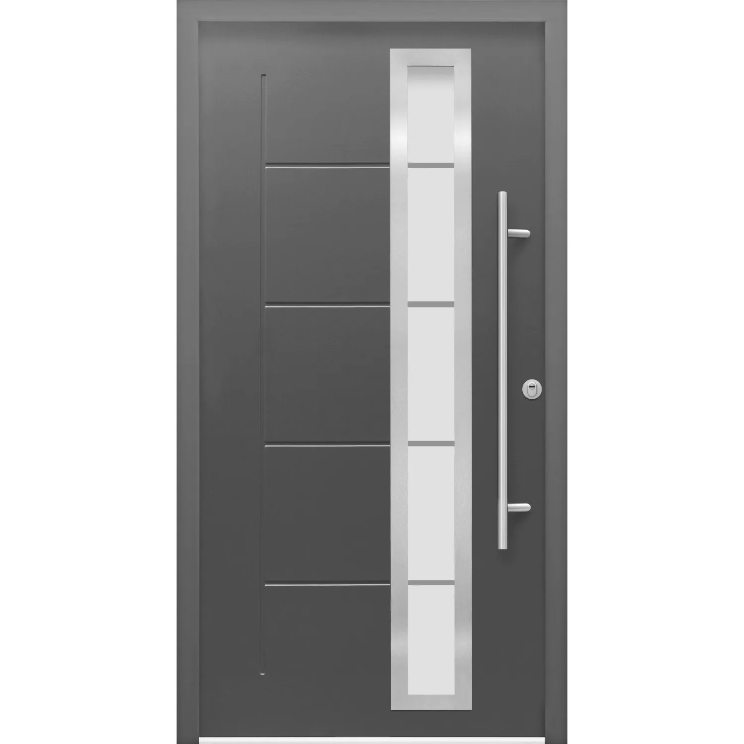 Sicherheits-Haustür ThermoSpace Prime Paris RC2 Anthr. 100 x 210 cm Anschla günstig online kaufen