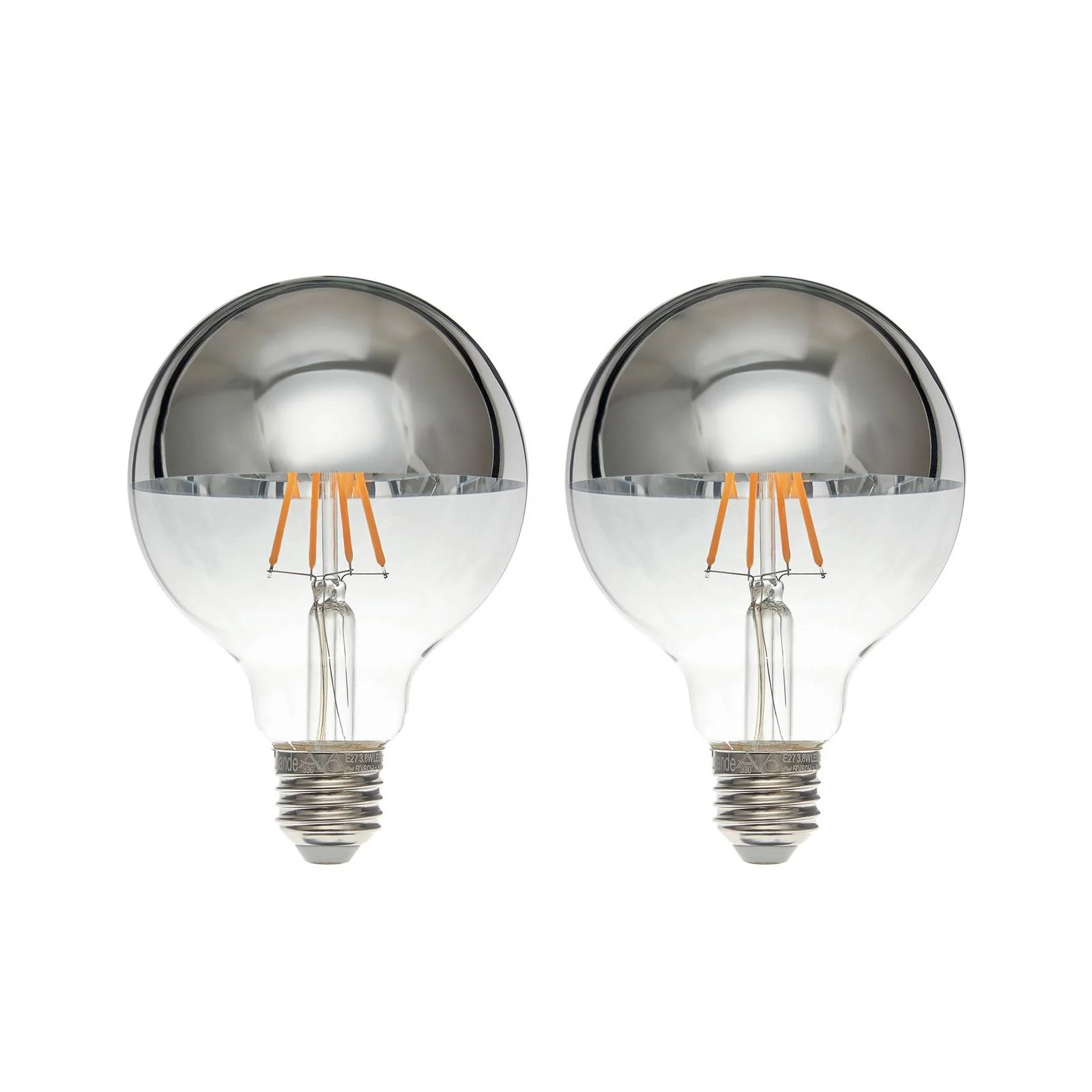 E27 3,8W Kopfspiegellampe G95 927 silber, 2er-Set günstig online kaufen