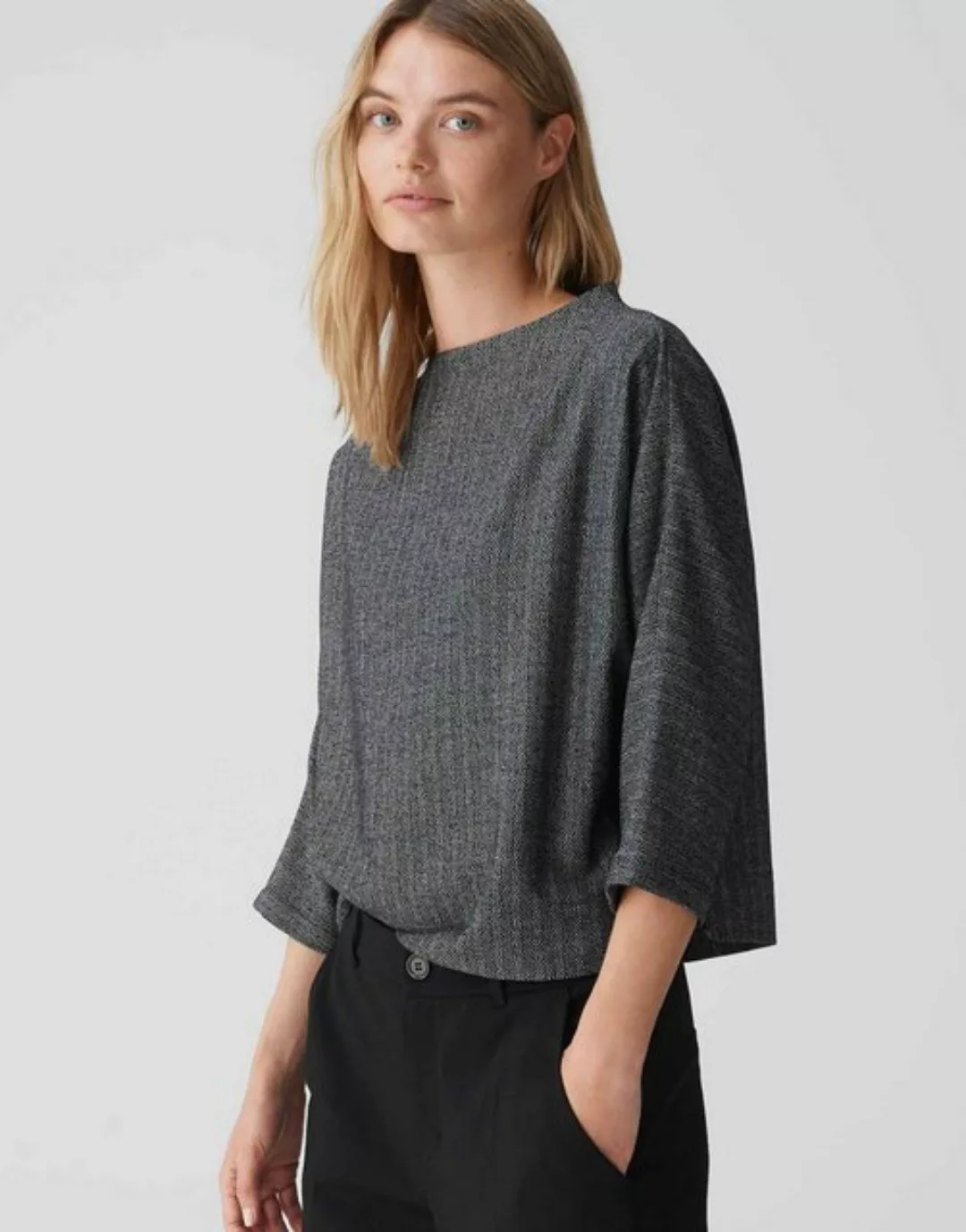 OPUS Sweater Gisha Batwing Fit leicht verkürzt geschnitten Sweatware günstig online kaufen