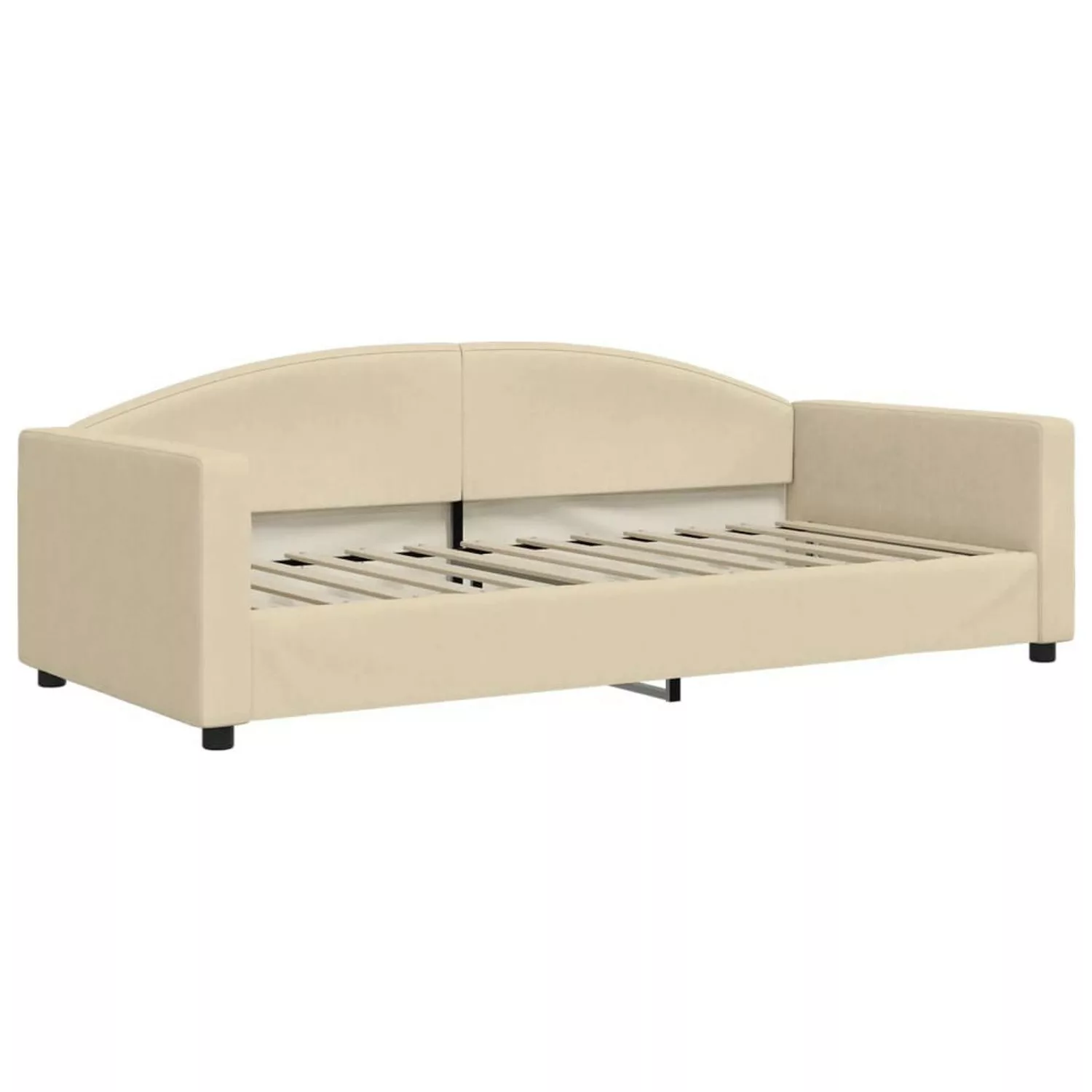 vidaXL Gästebett Tagesbett Creme 90x200 cm Stoff Gästebett Gästecouch Gäste günstig online kaufen