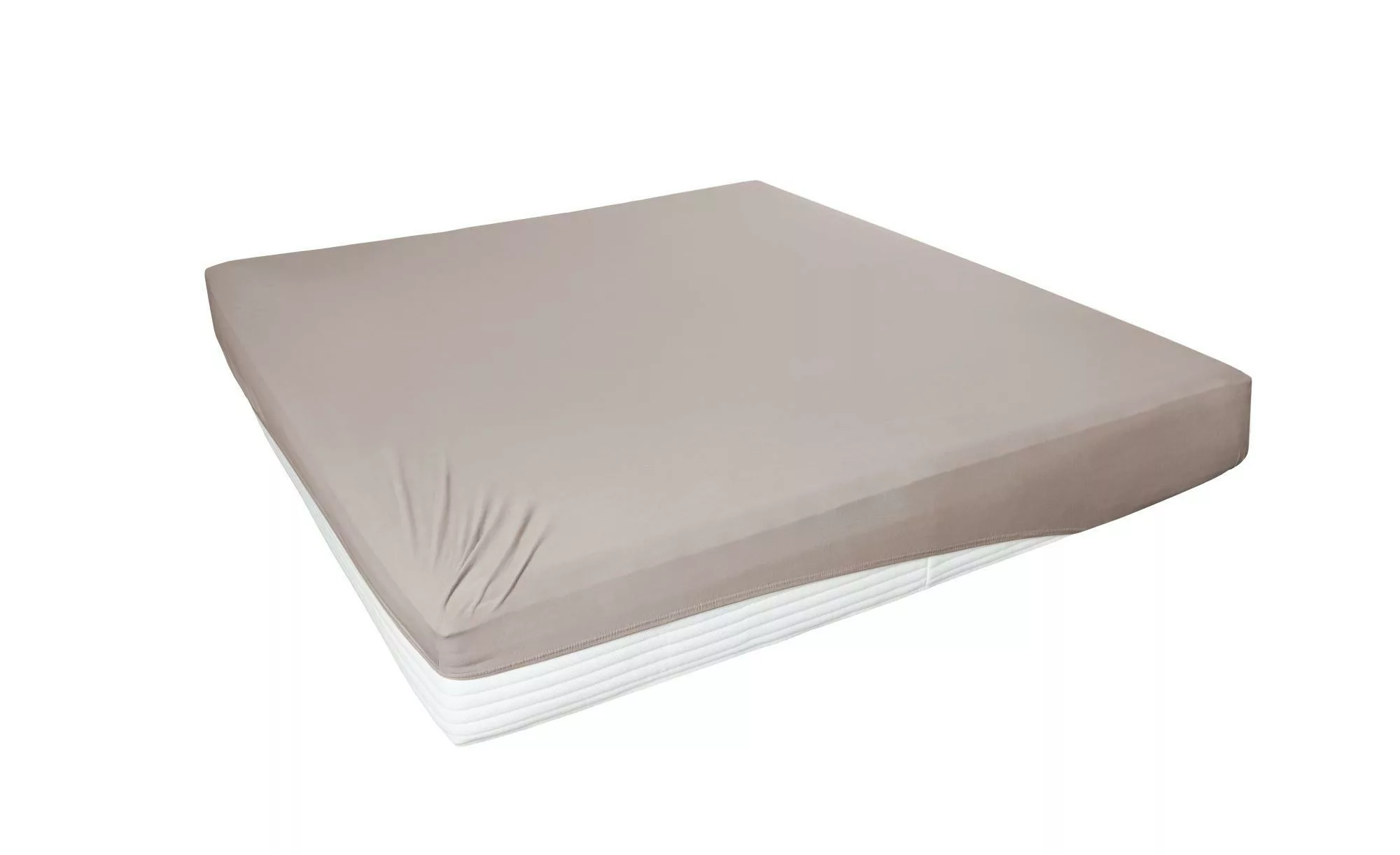 como Jersey-Elasthan Boxspringbetttuch ¦ beige ¦ Baumwollmischgewebe ¦ Maße günstig online kaufen