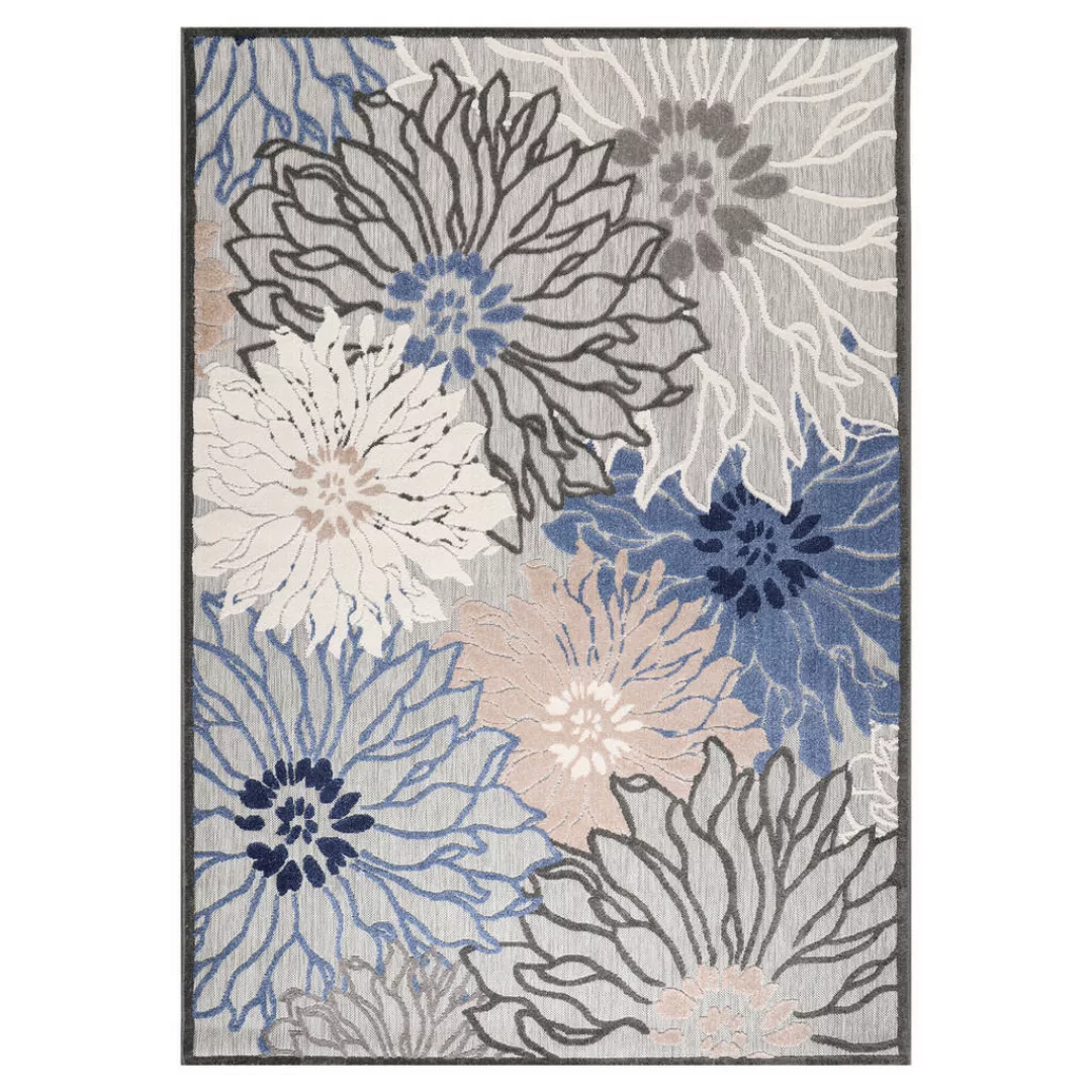 Sanat Outdoorteppich FLORAL grau B/L: ca. 240x330 cm günstig online kaufen