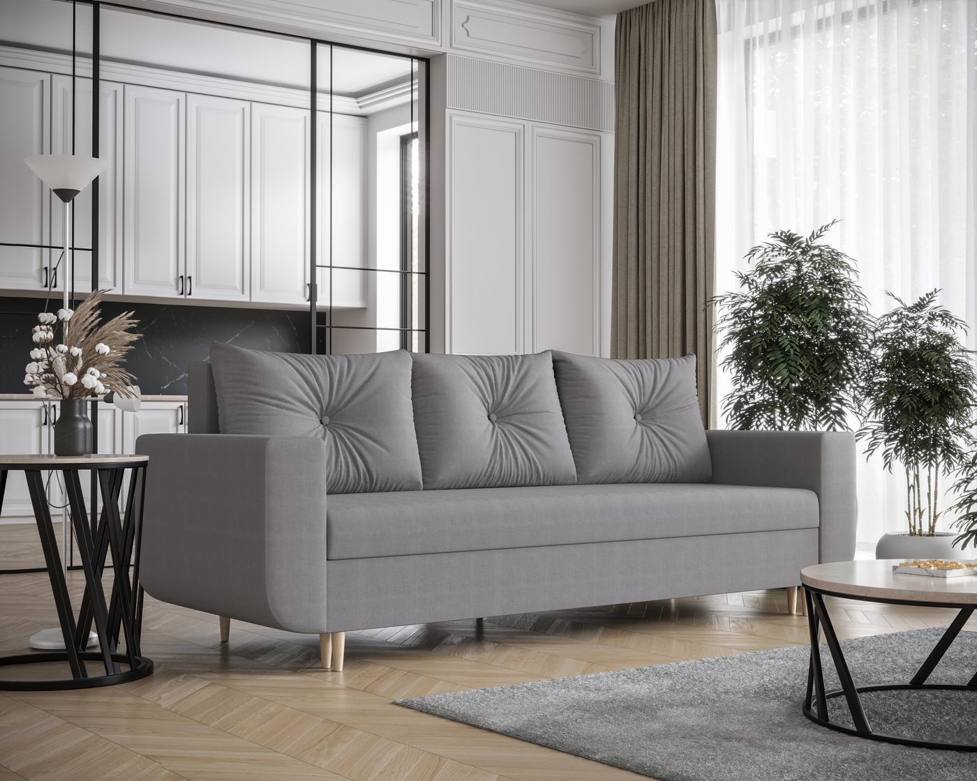 ALTDECOR Sofa DELFI, Couch mit Schlaffunktion, Bettkasten, Wohnzimmer günstig online kaufen