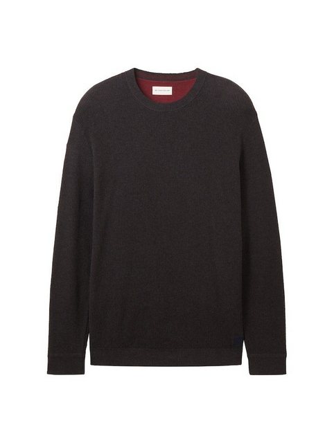 TOM TAILOR Sweatshirt Structured Crewneck Knit (1-tlg) günstig online kaufen