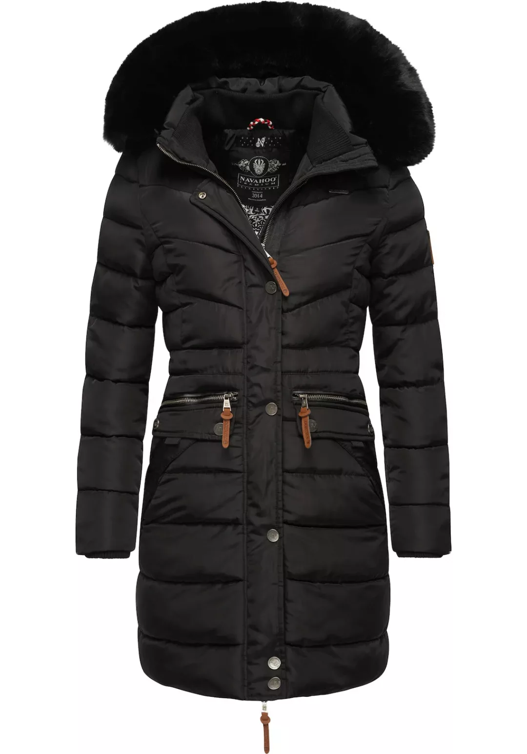 Navahoo Steppmantel "Paula", stylischer Winter Parka m. edlem Fellimitat günstig online kaufen