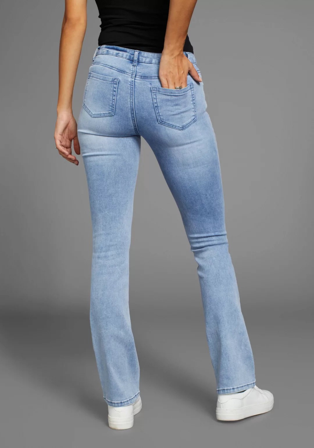 Arizona Bootcut-Jeans "Ultra-Stretch", Mid-Waist günstig online kaufen