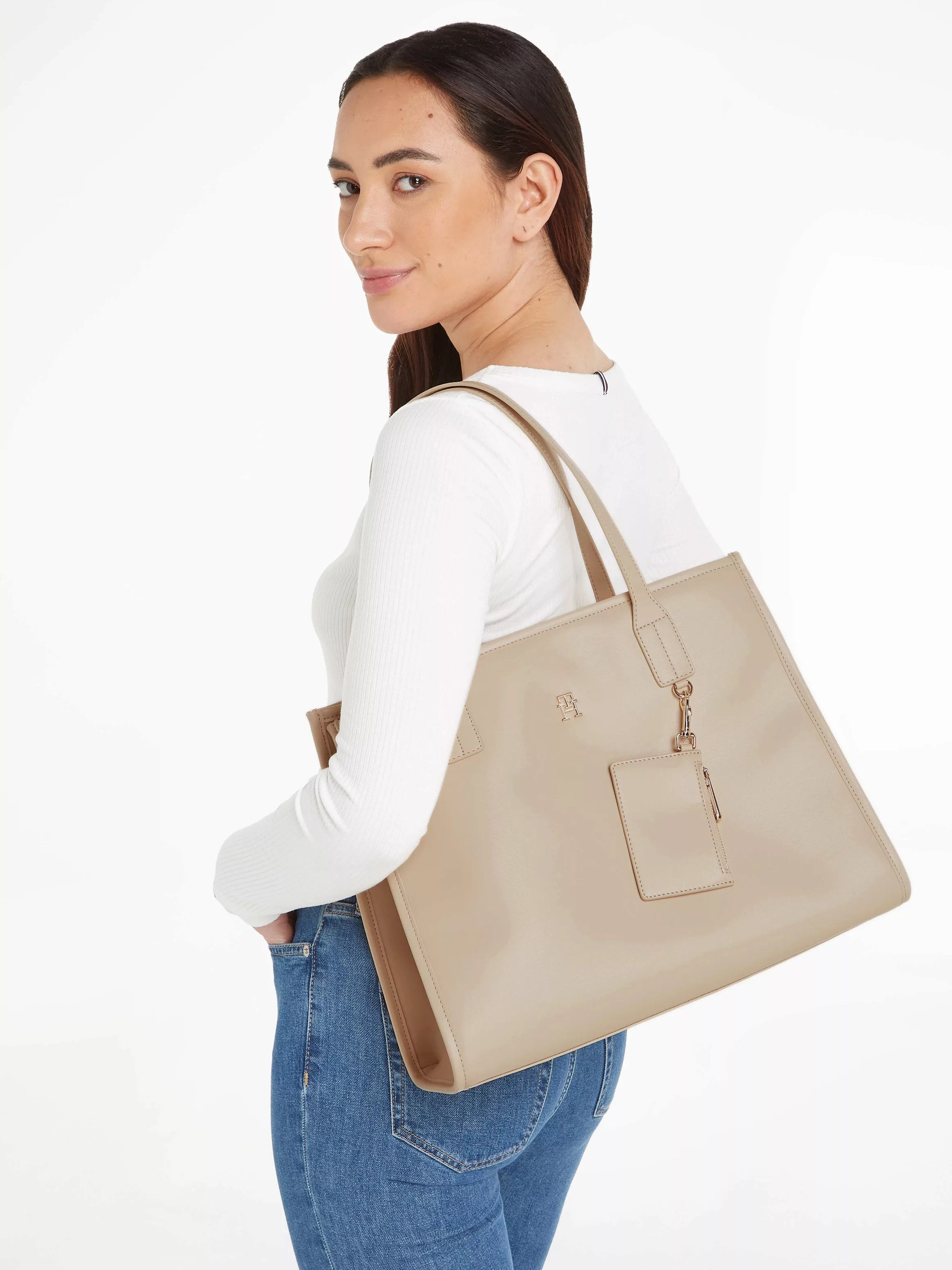Tommy Hilfiger Shopper "TH CITY TOTE", Handtasche Damen Tasche Damen Henkel günstig online kaufen