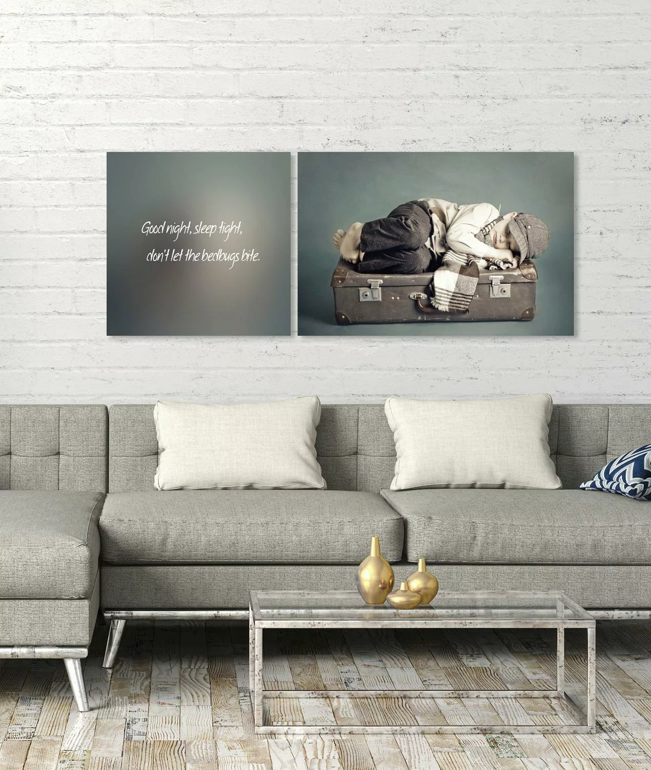 queence Leinwandbild "Good night", (Set), 2er-Set günstig online kaufen