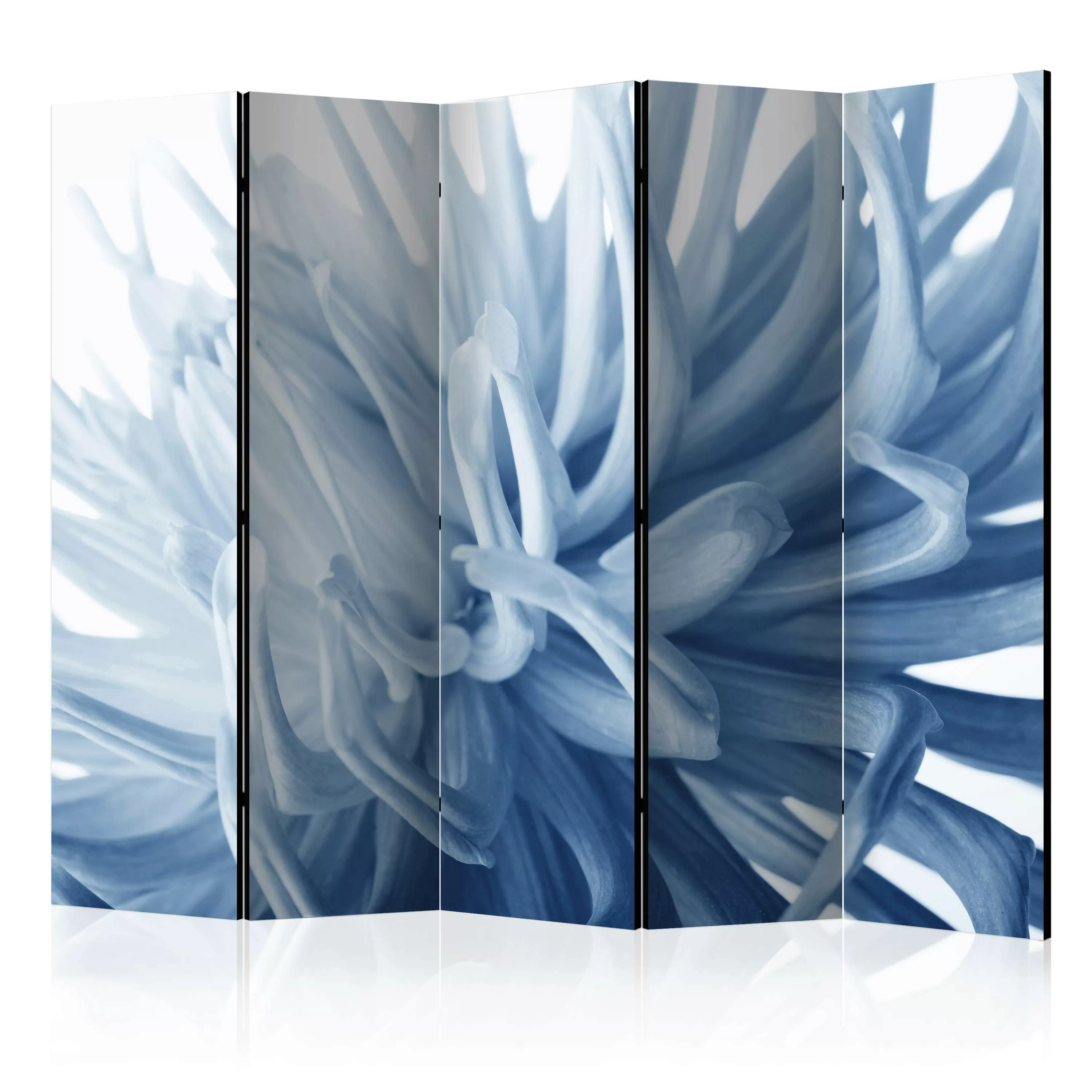 5-teiliges Paravent - Flower - Blue Dahlia Ii [room Dividers] günstig online kaufen