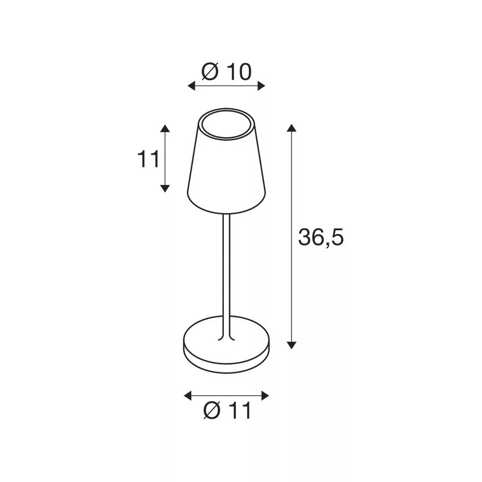 LED Akku Tischleuchte Vinolina Two in Sandfarbig 2W 190lm IP65 günstig online kaufen