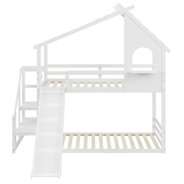 Odikalo Kinderbett Hausbett, Niedriges Etagenbett,Etagenbettrahmen 90x200cm günstig online kaufen