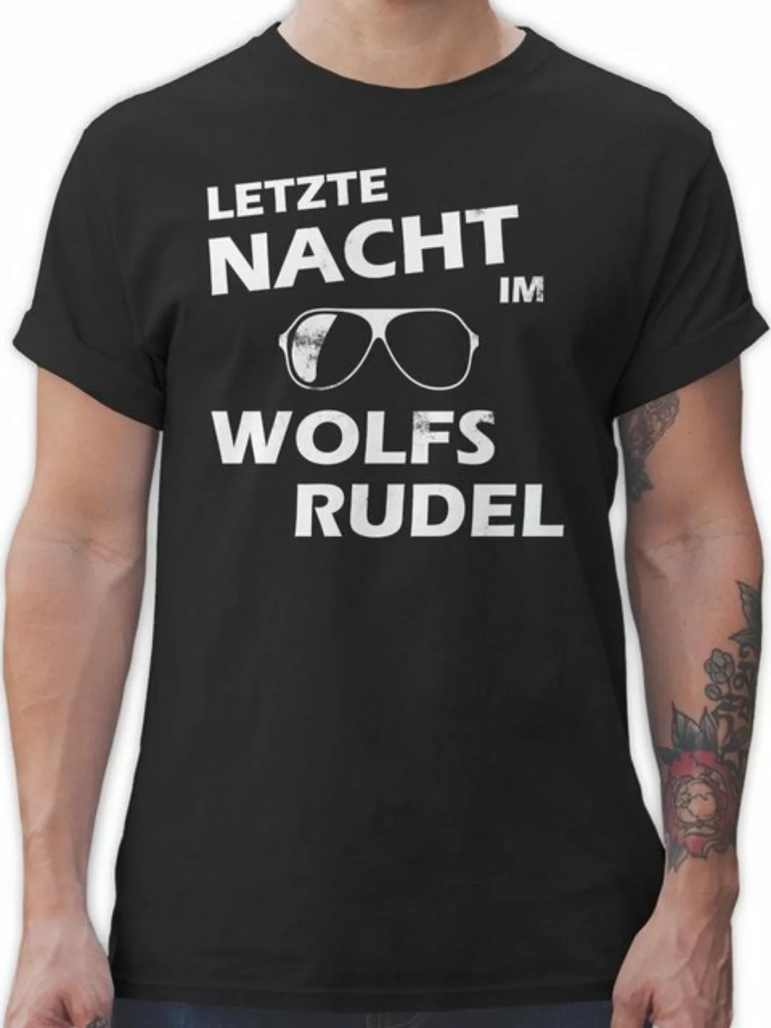 Shirtracer T-Shirt Letzte Nacht im Wolfsrudel - Hangover JGA Männer günstig online kaufen