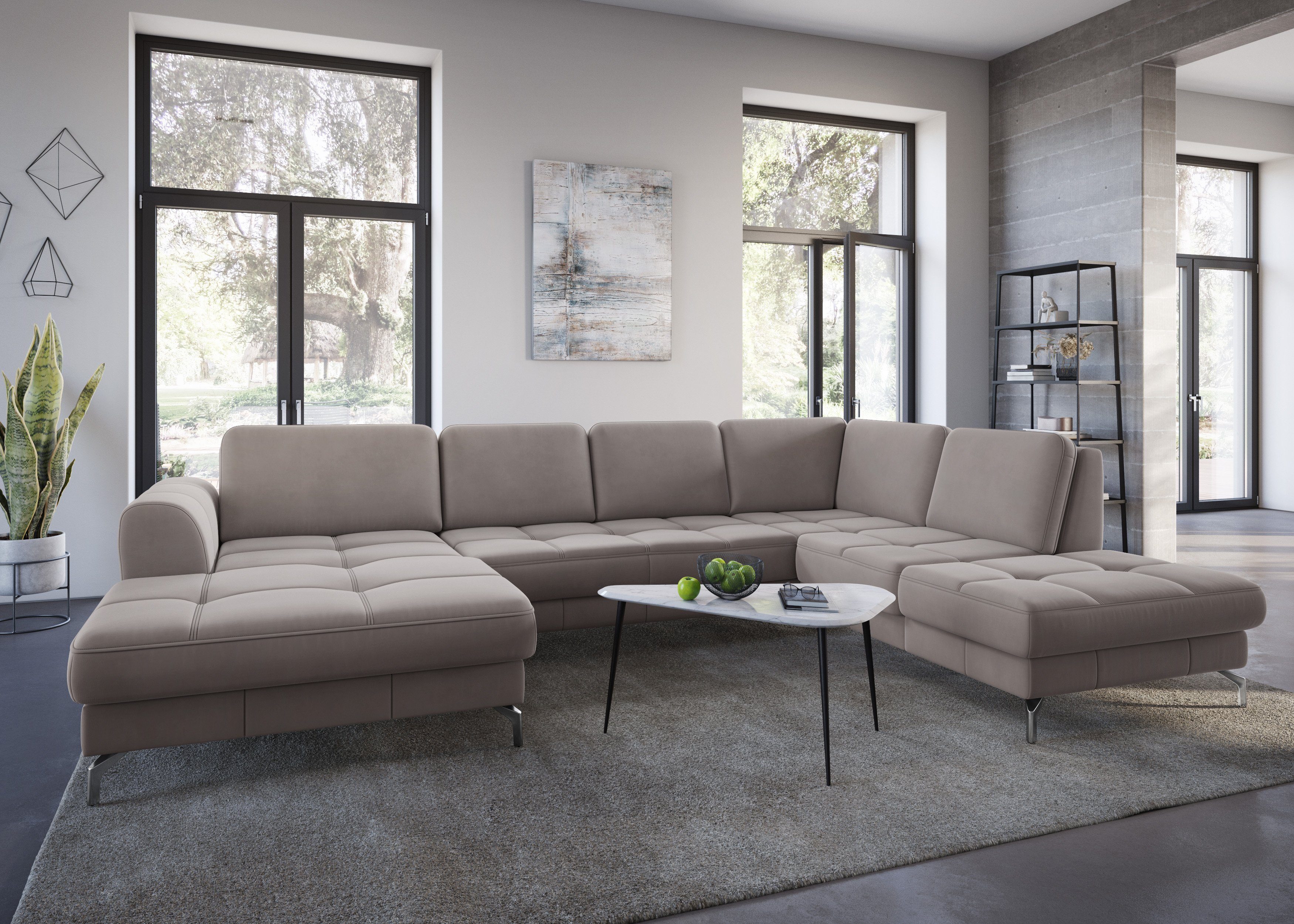 sit&more Wohnlandschaft "Bendigo U-Form", inklusive Sitztiefenverstellung, günstig online kaufen