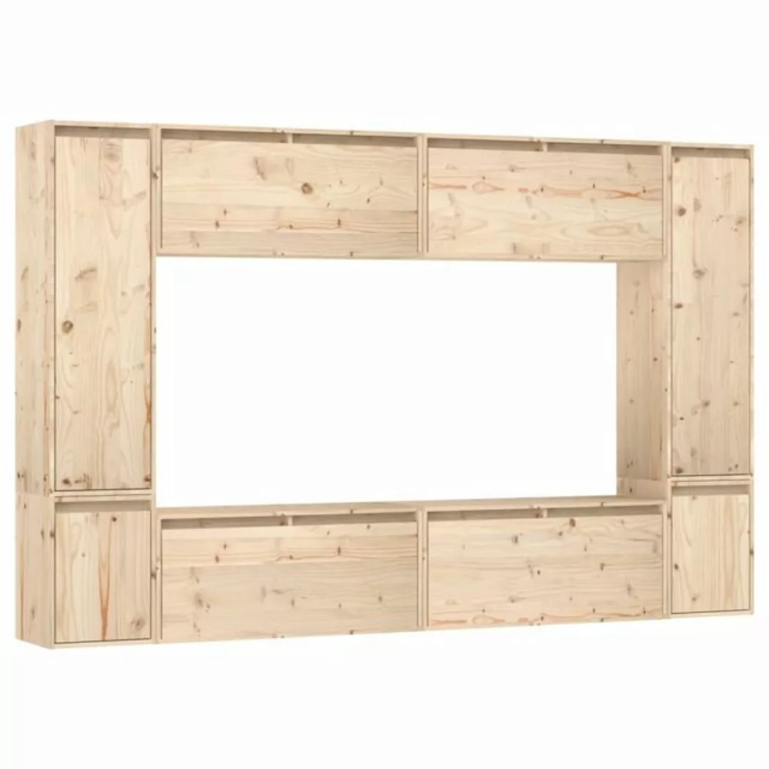 vidaXL TV-Schrank TV-Schränke 8 Stk Massivholz Kiefer Lowboard Lowboard günstig online kaufen