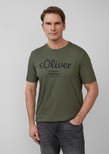 s.Oliver Kurzarmshirt T-Shirt mit Logo-Print günstig online kaufen