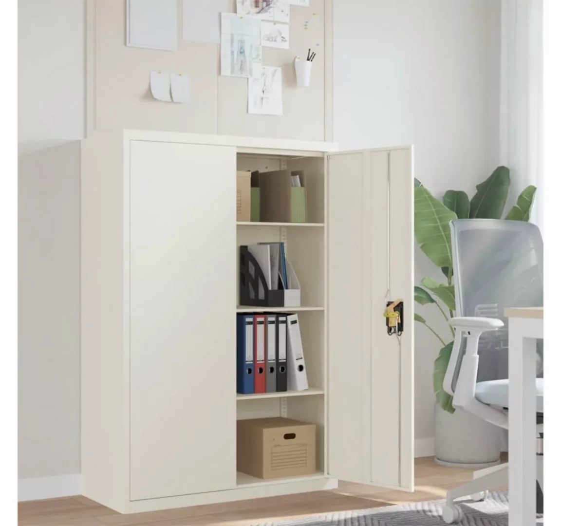 furnicato Aktenschrank Weiß 90x40x140 cm Stahl günstig online kaufen