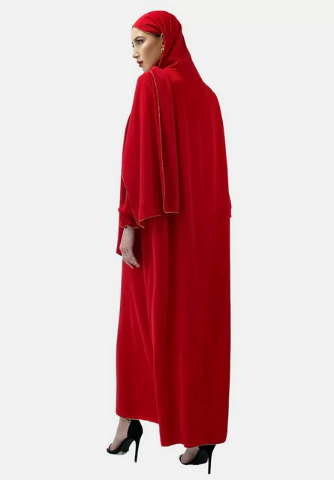 Elara Maxikleid Elara Damen Abaya mit Kopftuch (1-tlg) günstig online kaufen