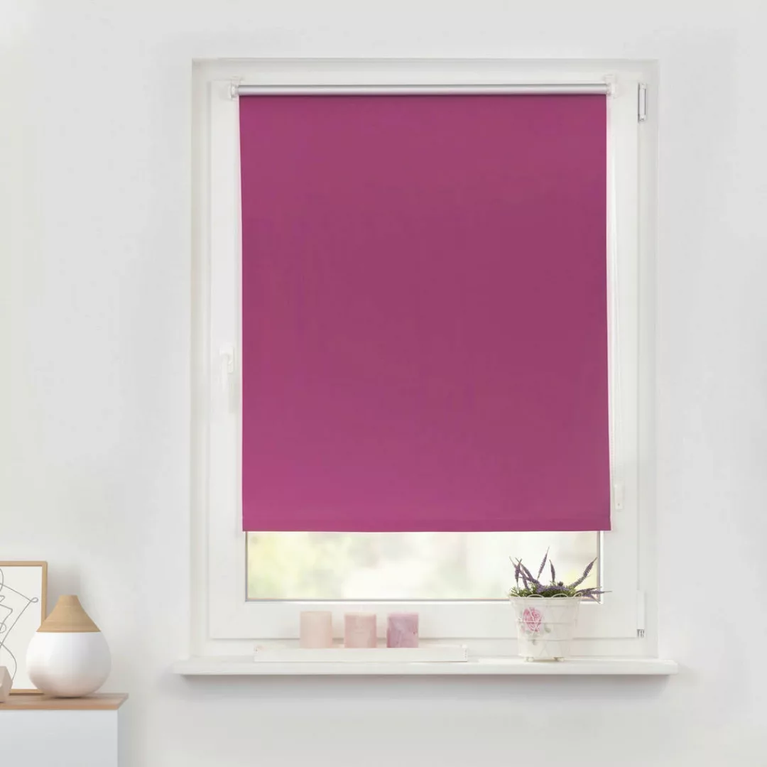 Thermo Klebe-/Klemmrollo Verdunklungsqualität fuchsia B/L: ca. 85x150 cm günstig online kaufen