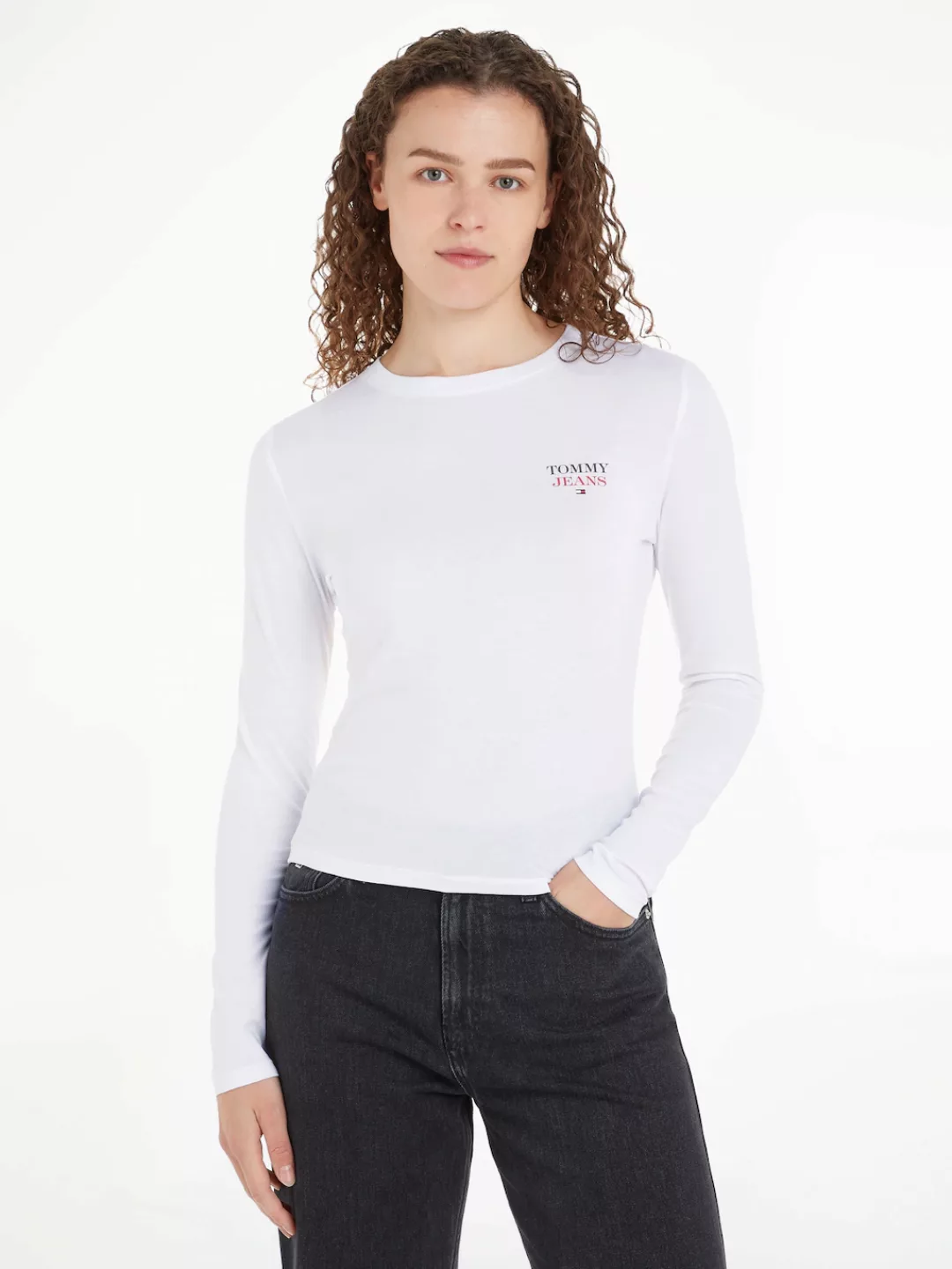 Tommy Jeans Langarmshirt TJW SLIM ESSENTIAL LOGO 2 LS mit Tommy Jeans Logo günstig online kaufen