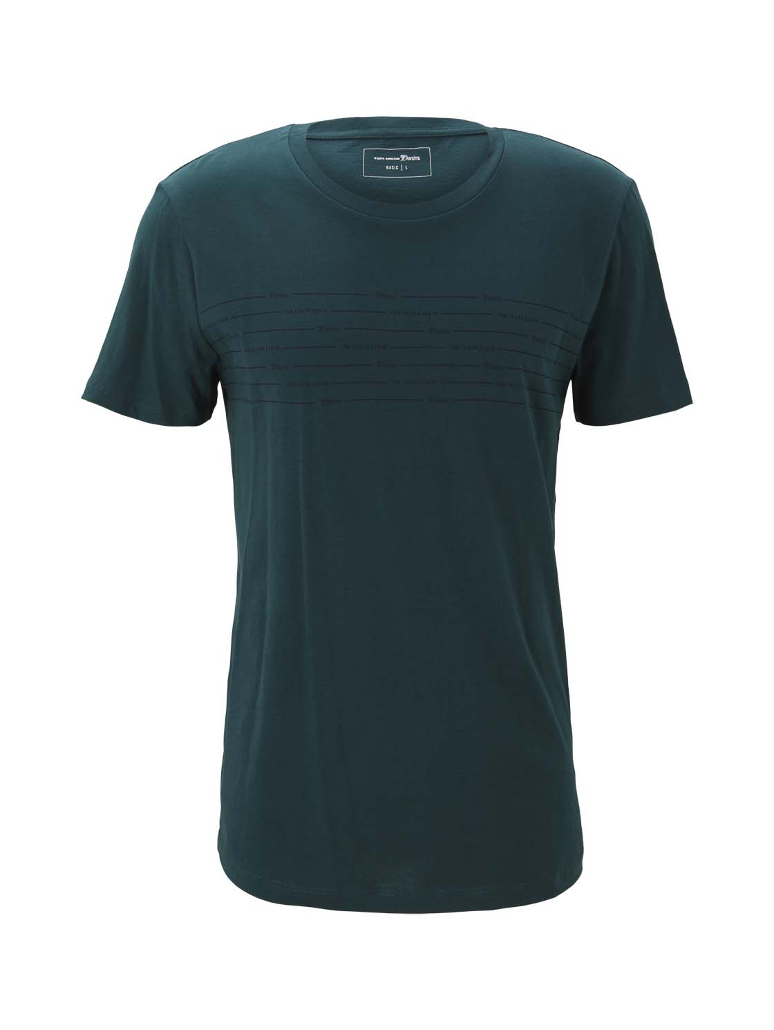 TOM TAILOR DENIM Herren T-Shirt mit Schriftzug aus nachhaltiger Baumwolle, günstig online kaufen
