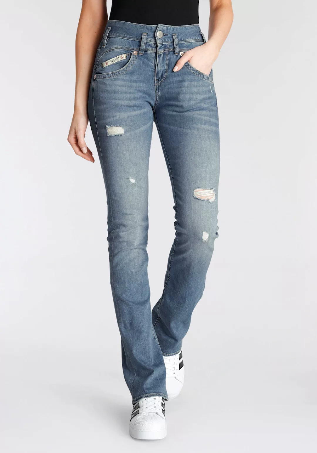 Herrlicher Bootcut-Jeans "PEARL", Destroyed-Look günstig online kaufen