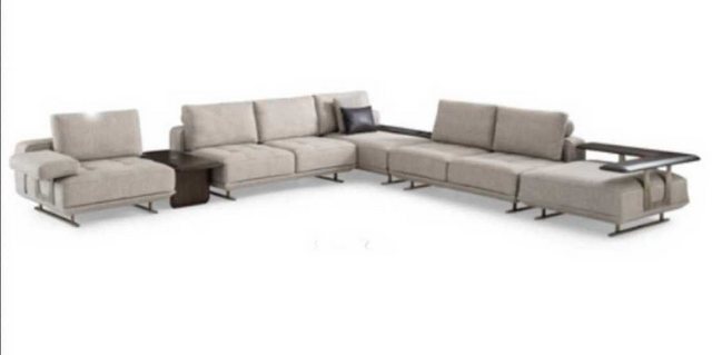 JVmoebel Ecksofa Beige Wohnlandschaft L-Form Ecksofa Couch Design Polster M günstig online kaufen