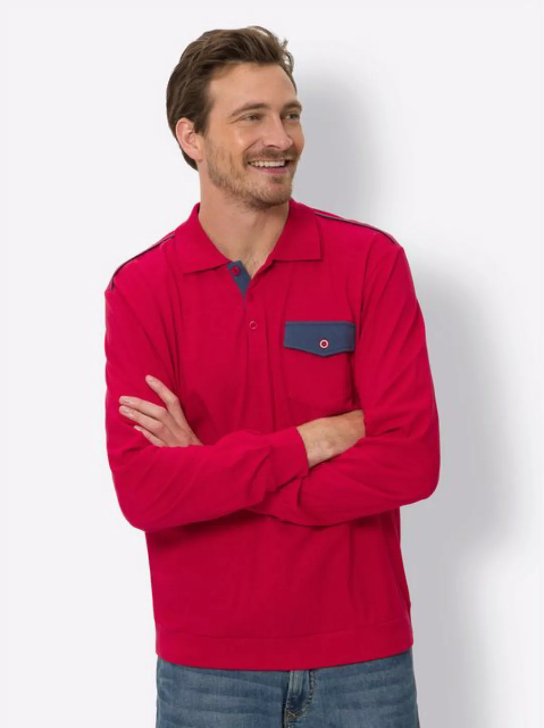 Sieh an! T-Shirt Langarm-Poloshirt günstig online kaufen