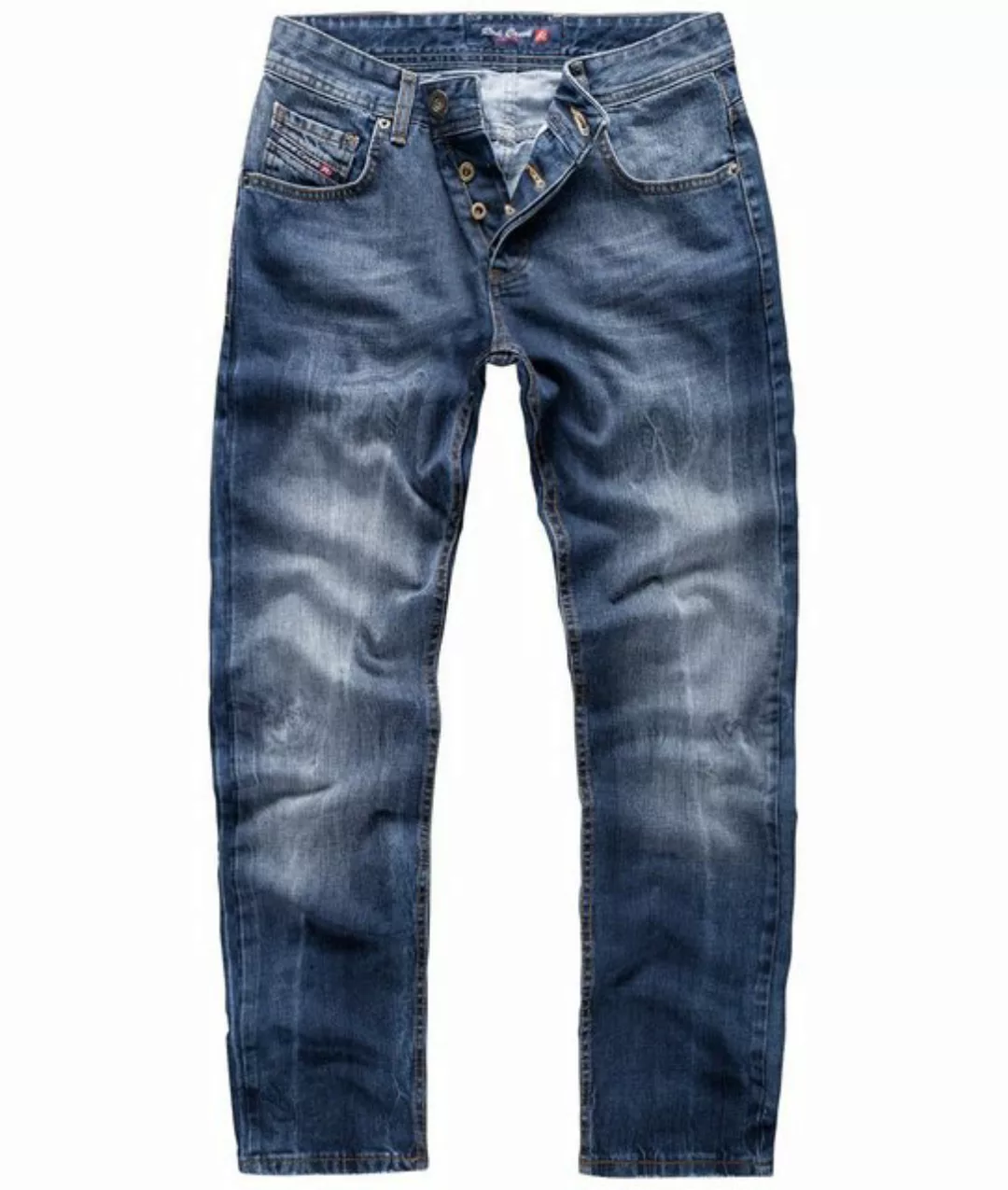 Rock Creek Regular-fit-Jeans Herren Jeans Stonewashed Blau RC-2357 günstig online kaufen