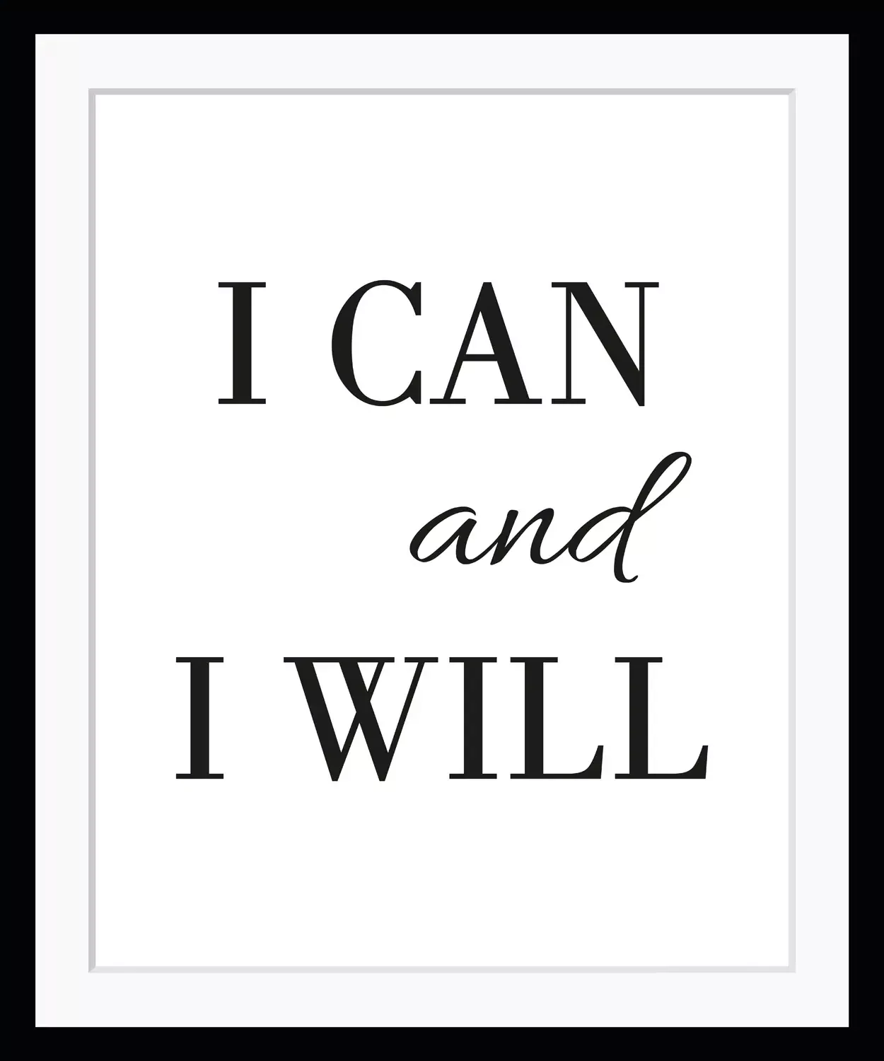 queence Bild "I CAN AND I WILL", Buchstaben günstig online kaufen