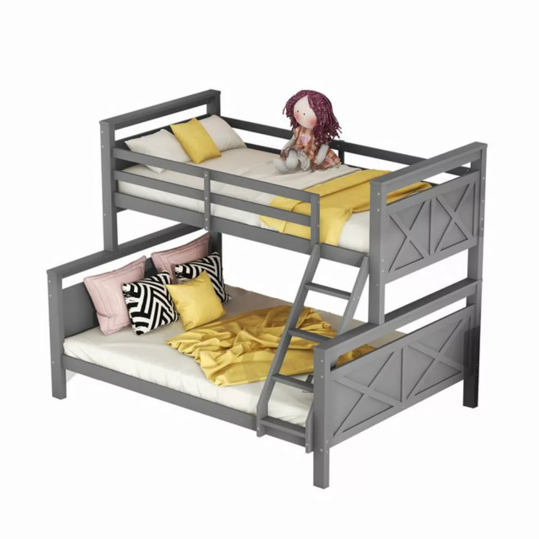 OKWISH Bett Etagenbett, Holzbett für Kinder 90(140)x200cm (mit Leiter und S günstig online kaufen