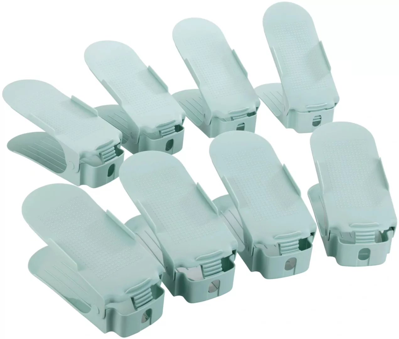 WENKO Schuhstapler höhenverstellbar Pastellgrün 8er Set, höhenverstellbare, günstig online kaufen