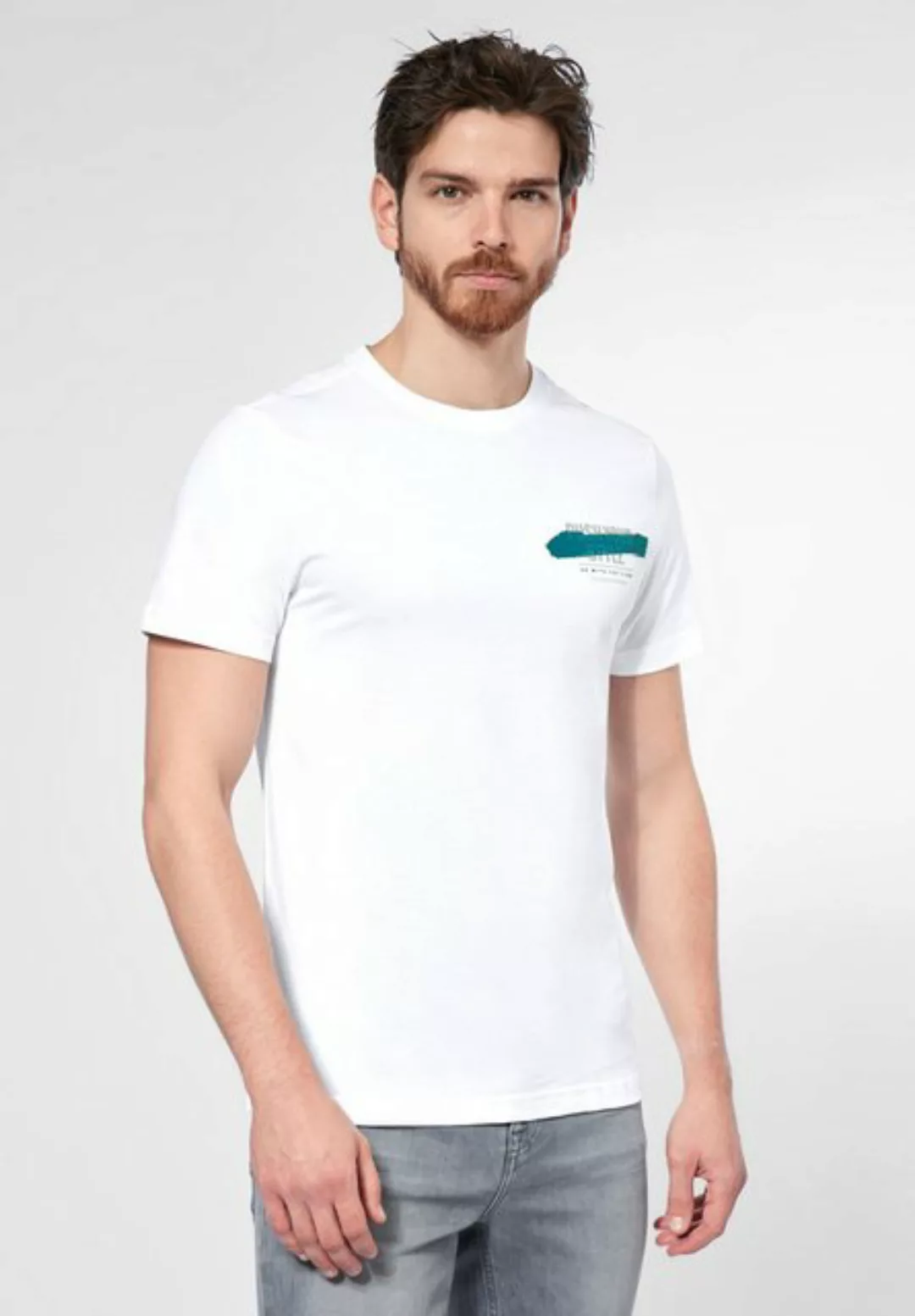 STREET ONE MEN T-Shirt, mit Wording günstig online kaufen