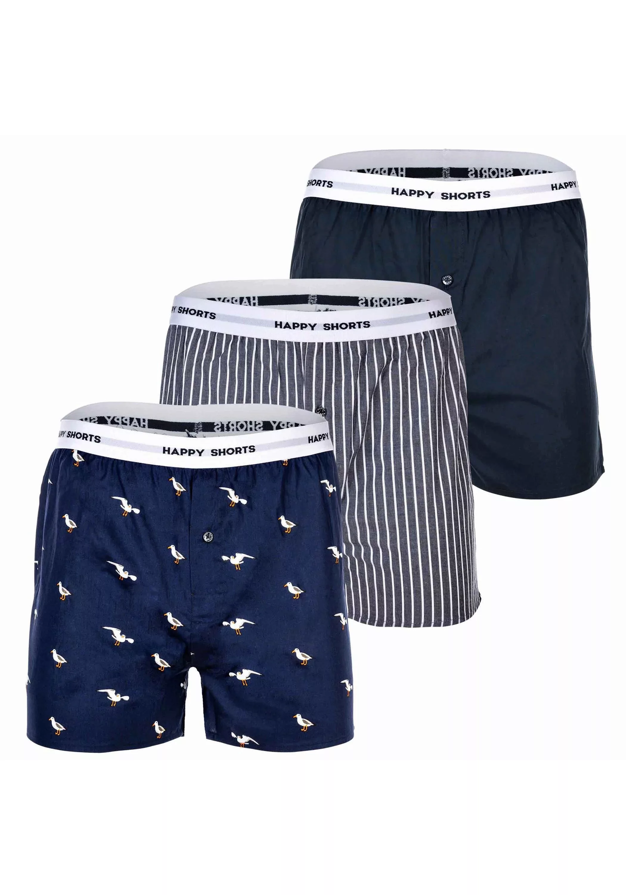 HAPPY SHORTS Boxershorts "Web-Boxershorts 3er Pack" günstig online kaufen