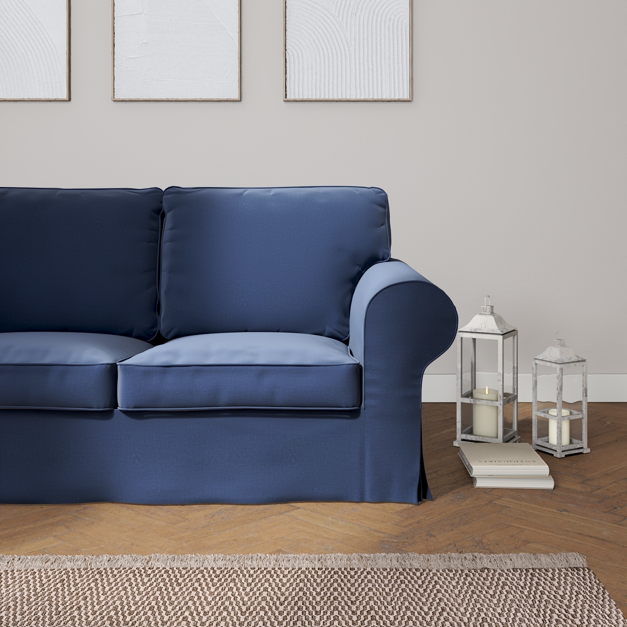 Bezug für Ektorp 2-Sitzer Schlafsofa ALTES Modell, dunkelblau, Sofabezug Ek günstig online kaufen