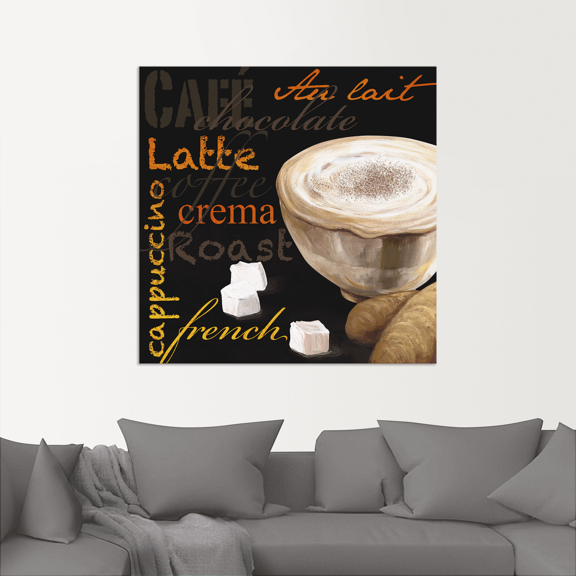 Artland Wandbild "Cappuccino - Kaffee", Kaffee Bilder, (1 St.), als Alubild günstig online kaufen