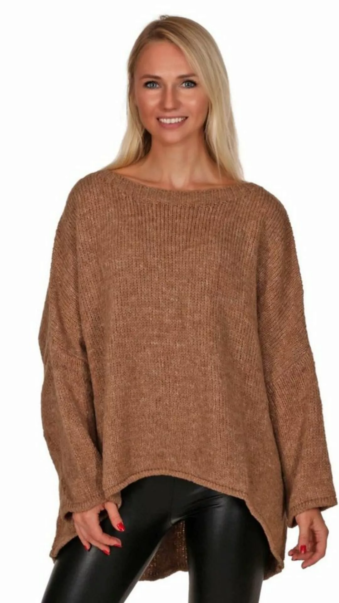 Charis Moda Strickpullover Pullover im Oversize Look Vorne kurz Hinten lang günstig online kaufen