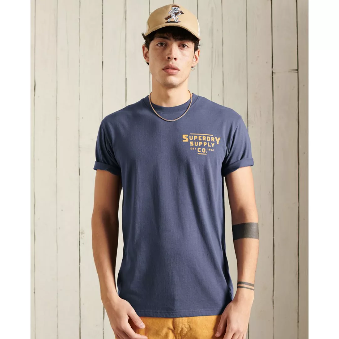 Superdry Heritage Mountain Relax Kurzarm T-shirt S Atlantic Navy günstig online kaufen
